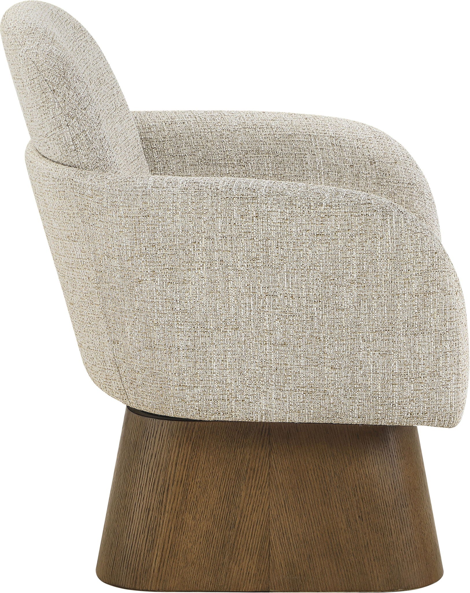 Marlowe - Linen Textured Fabric Upholstered Swivel Accent Chair - Stained Brown - Urban Living Furniture (Los Angeles, CA)