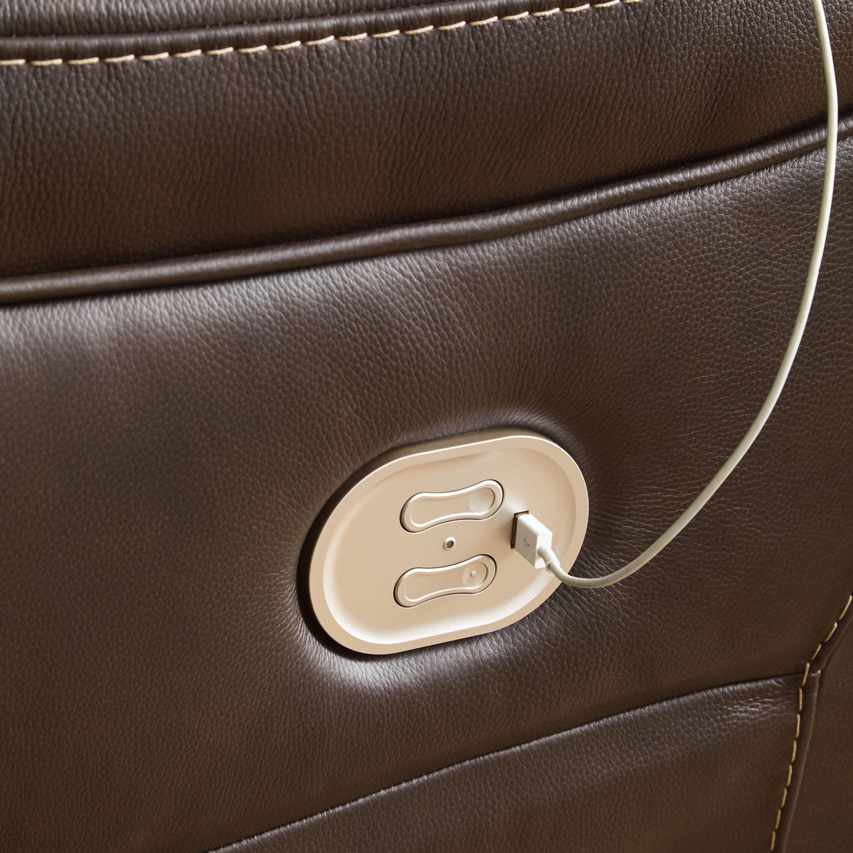 Dunleith - 2-Piece Power Reclining Loveseat - Chocolate