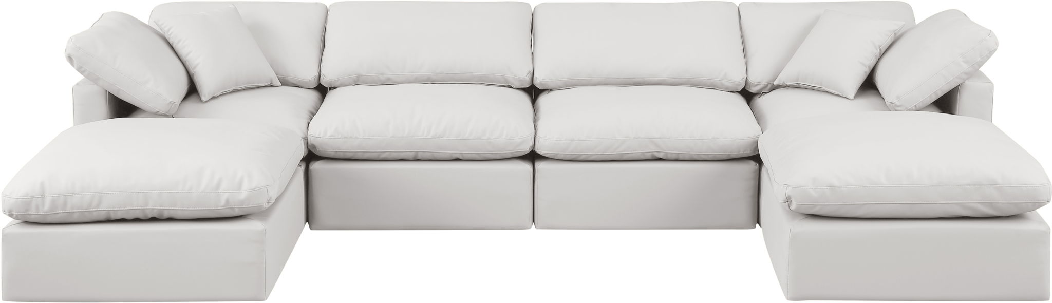 Indulge - Faux Leather 6 Piece Modular Double Chaise Sectional - Urban Living Furniture (Los Angeles, CA)