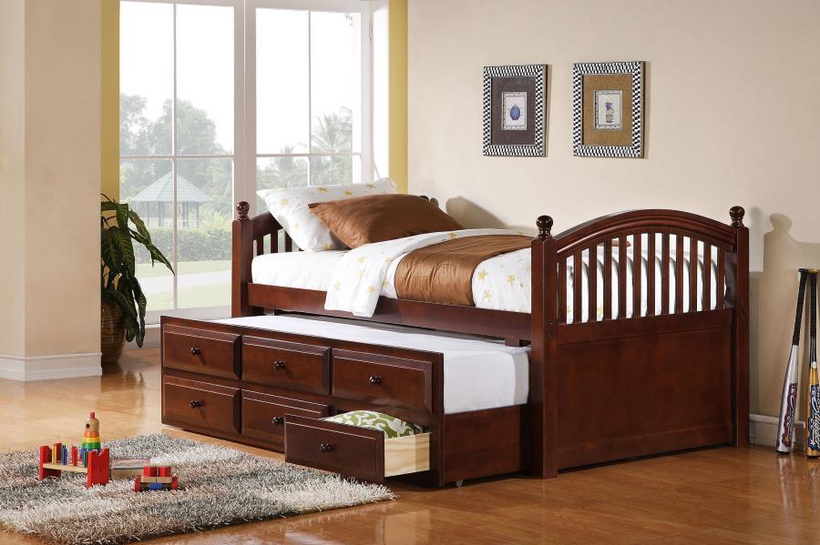 Norwood - 3-Drawer Twin Bed With Captains Trundle - Chestnut - Urban Living Furniture (Los Angeles, CA)