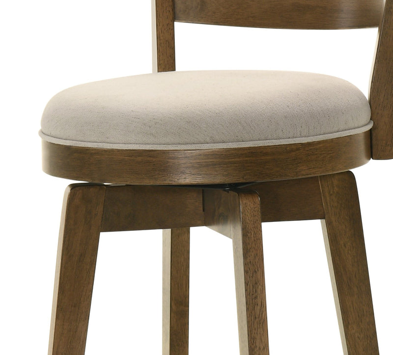 Joplin - 20.5" Ladder Back Counter Height Swivel Chair With Upholstered Seat - Urban Living Furniture (Los Angeles, CA)