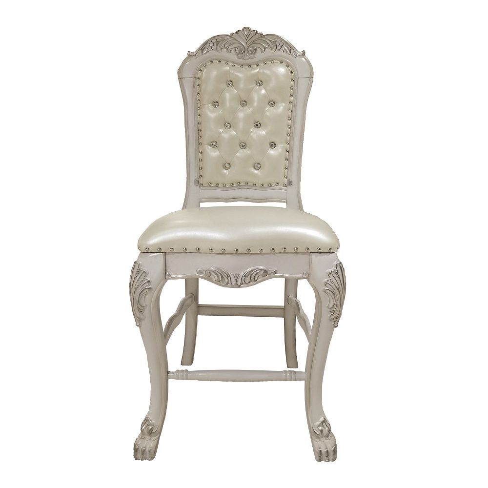 Dresden - Counter Height Chair (Set of 2) - Synthetic Leather & Bone White - Urban Living Furniture (Los Angeles, CA)