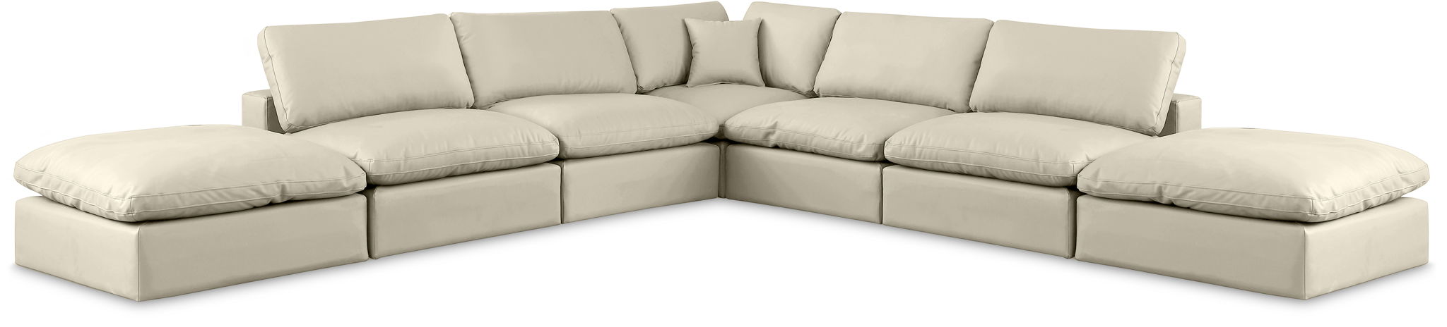 Comfy - 7 Piece Faux Leather Modular Corner Sectional - Urban Living Furniture (Los Angeles, CA)
