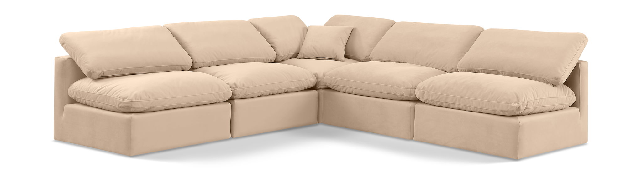 Indulge - Velvet 5 Piece Modular Corner Armless Sectional - Urban Living Furniture (Los Angeles, CA)