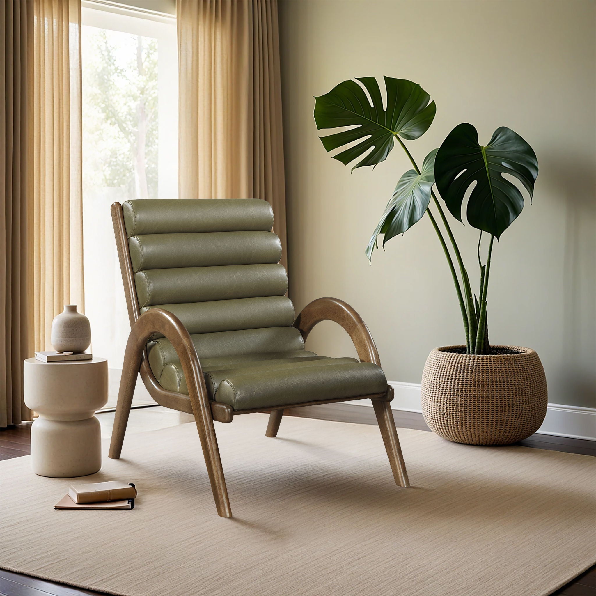 Randal -  Accent Chair - Walnut Frame - Urban Living Furniture (Los Angeles, CA)