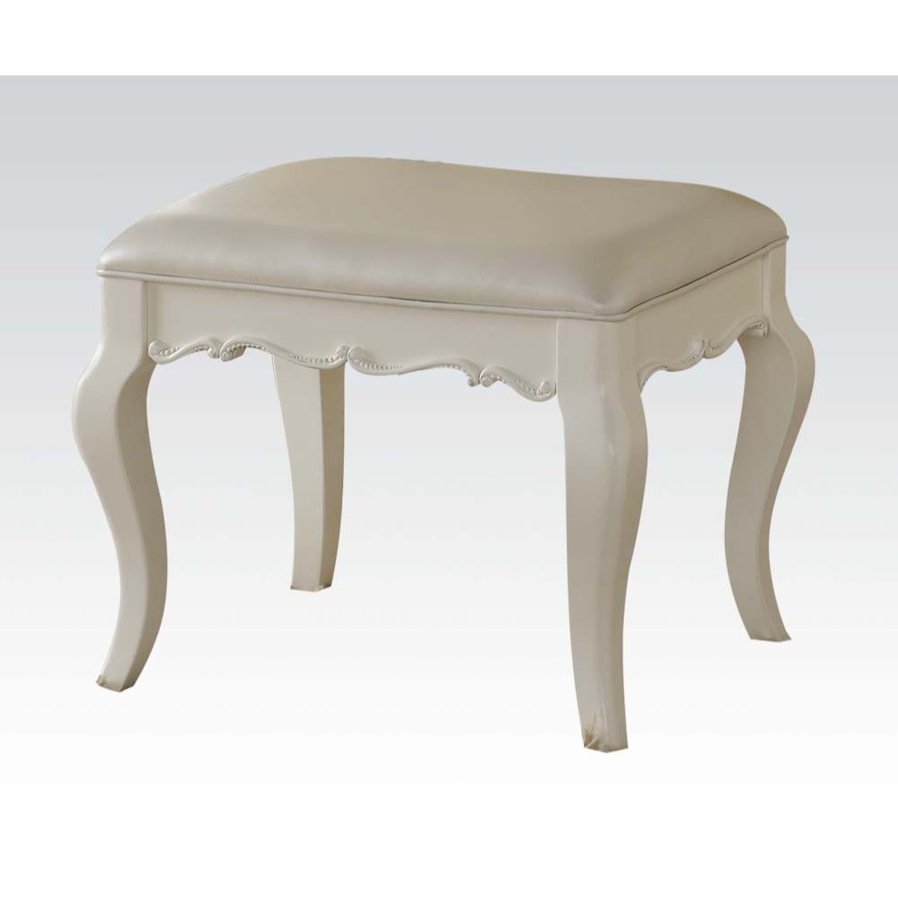 Edalene - Vanity Stool - PU & Pearl White - Urban Living Furniture (Los Angeles, CA)