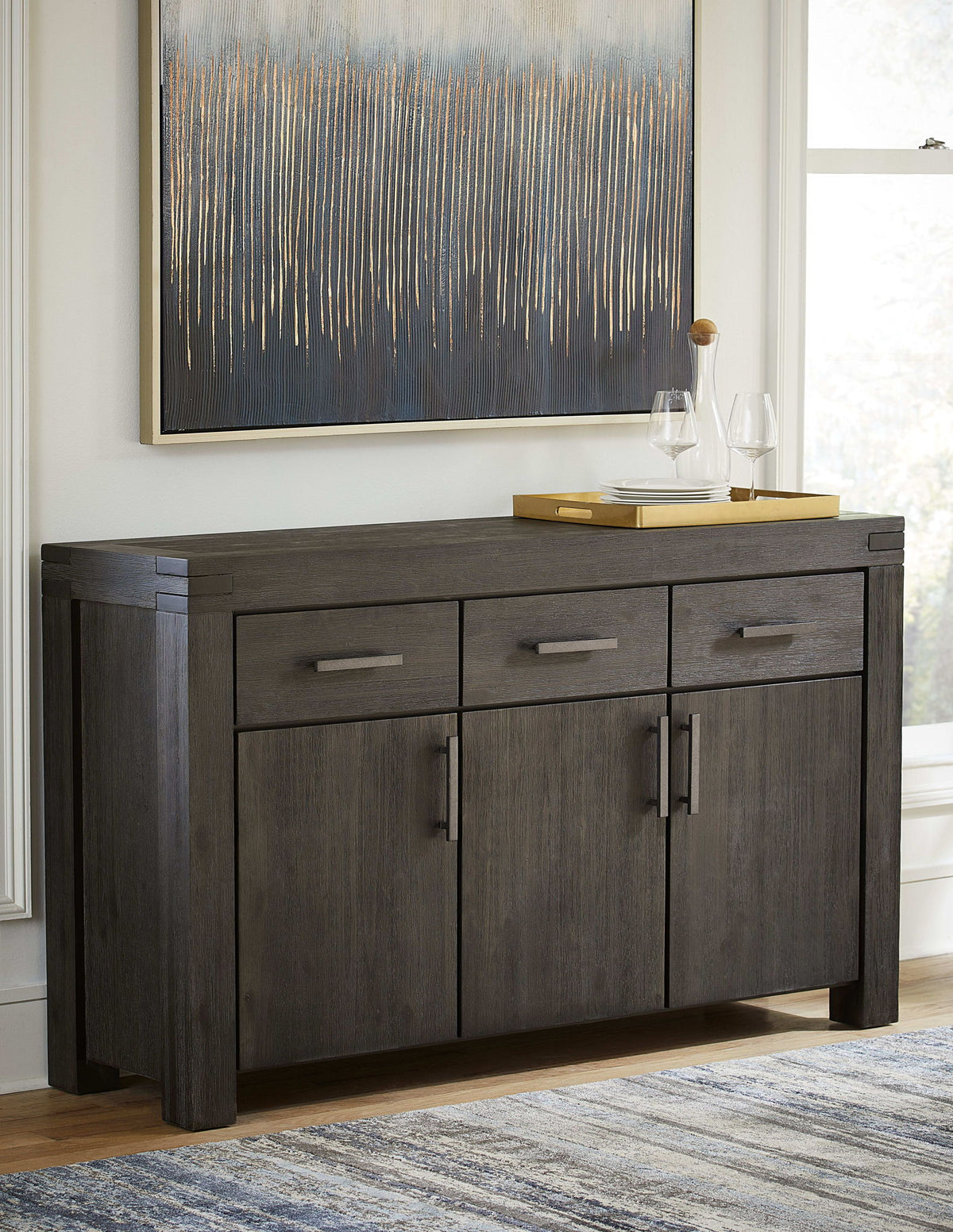 Meadow - Solid Wood Three Drawer Three Door Sideboard