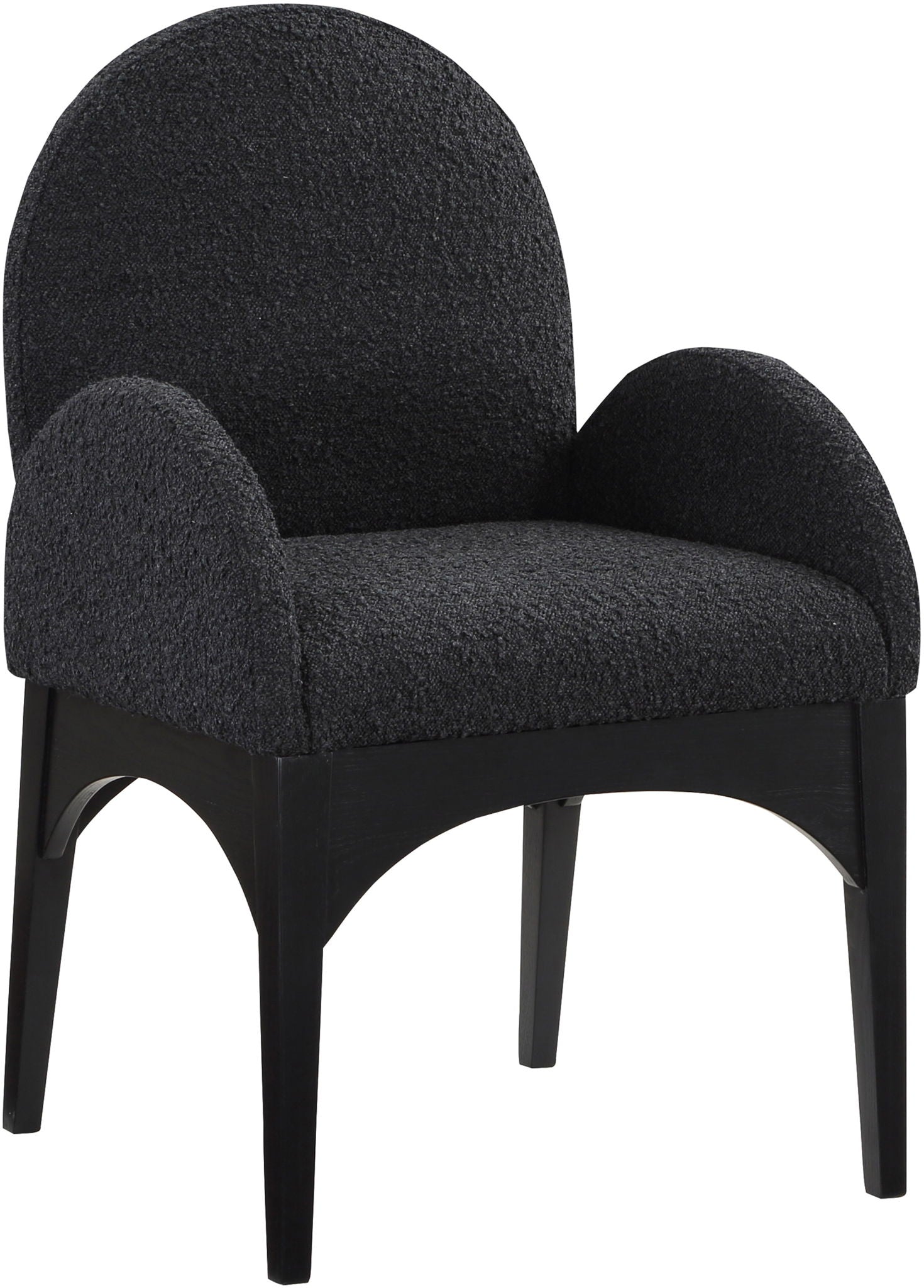 Waldorf - Boucle Dining Arm Chair With Black Legs - Urban Living Furniture (Los Angeles, CA)