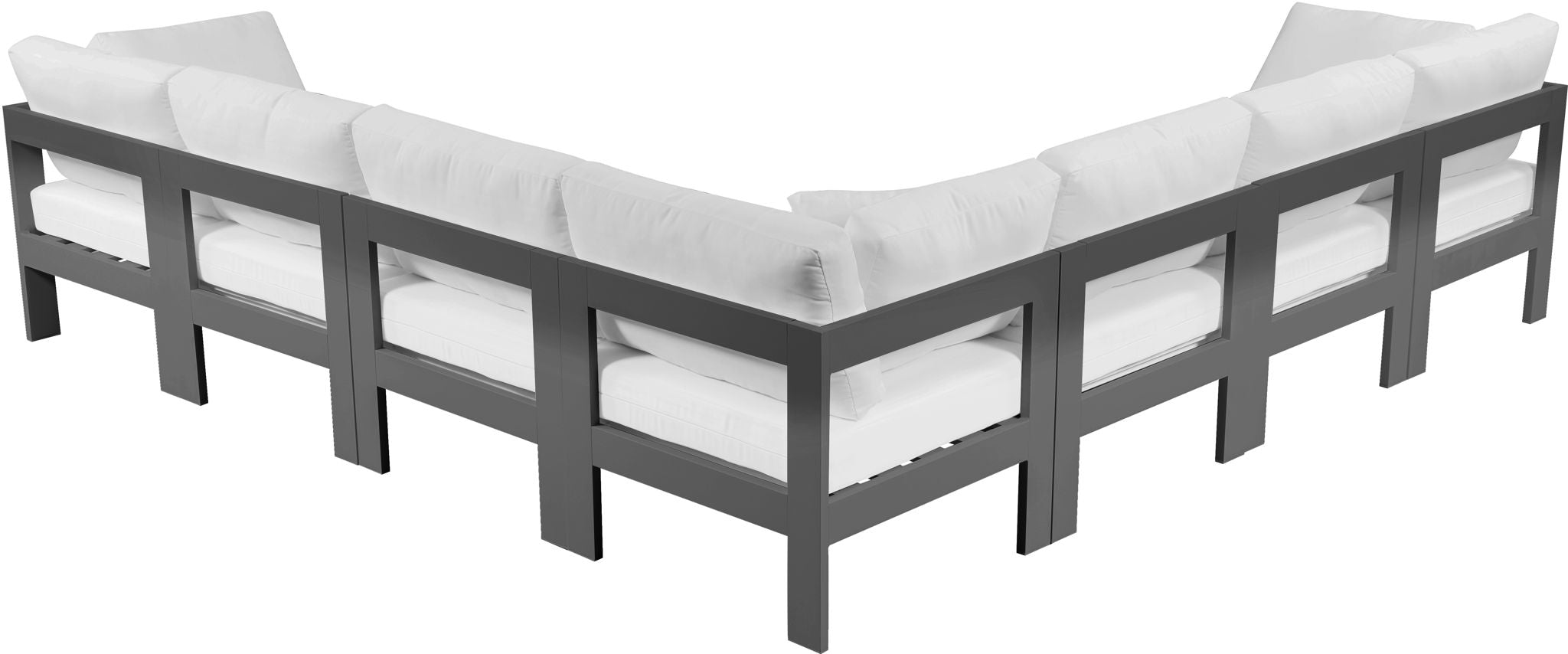 Nizuc - Outdoor Patio 7 Piece Modular Sectional With Gray Frame - Urban Living Furniture (Los Angeles, CA)