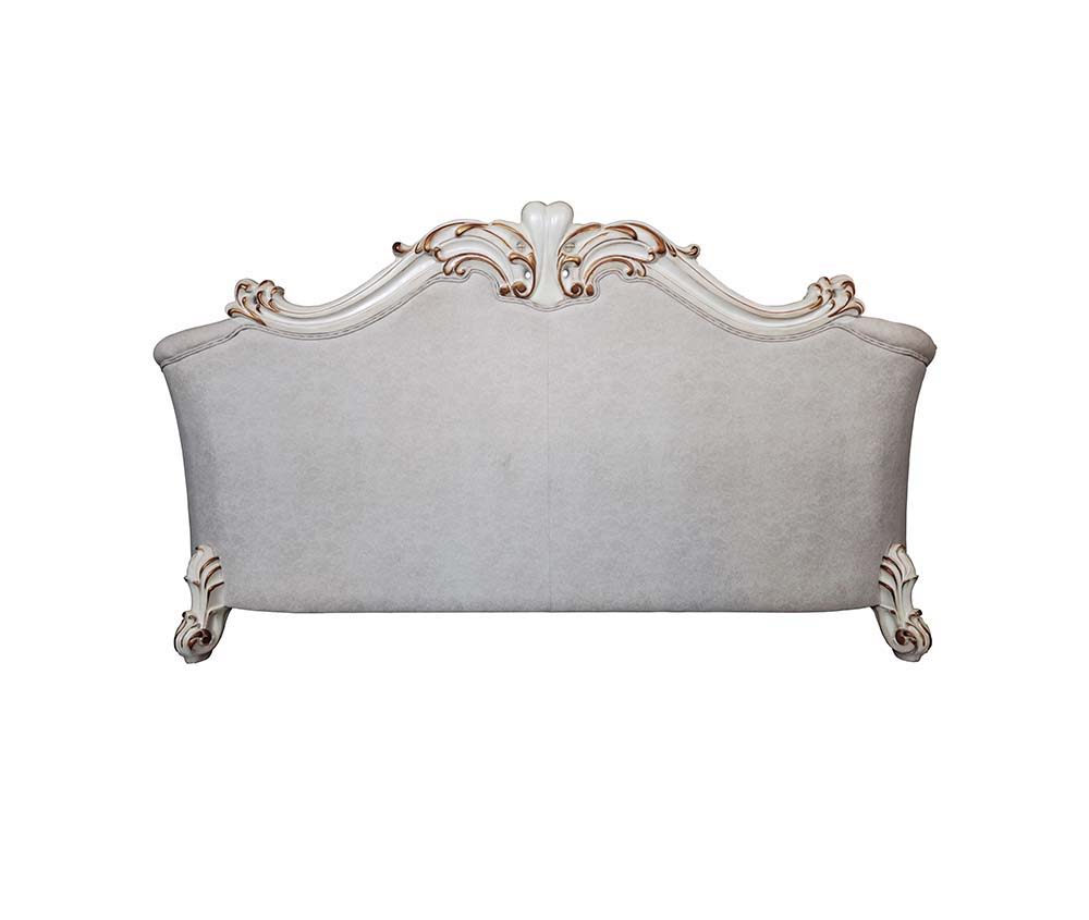 Vendom II - Sofa - Two Tone Ivory Fabric & Antique Pearl Finish - Urban Living Furniture (Los Angeles, CA)