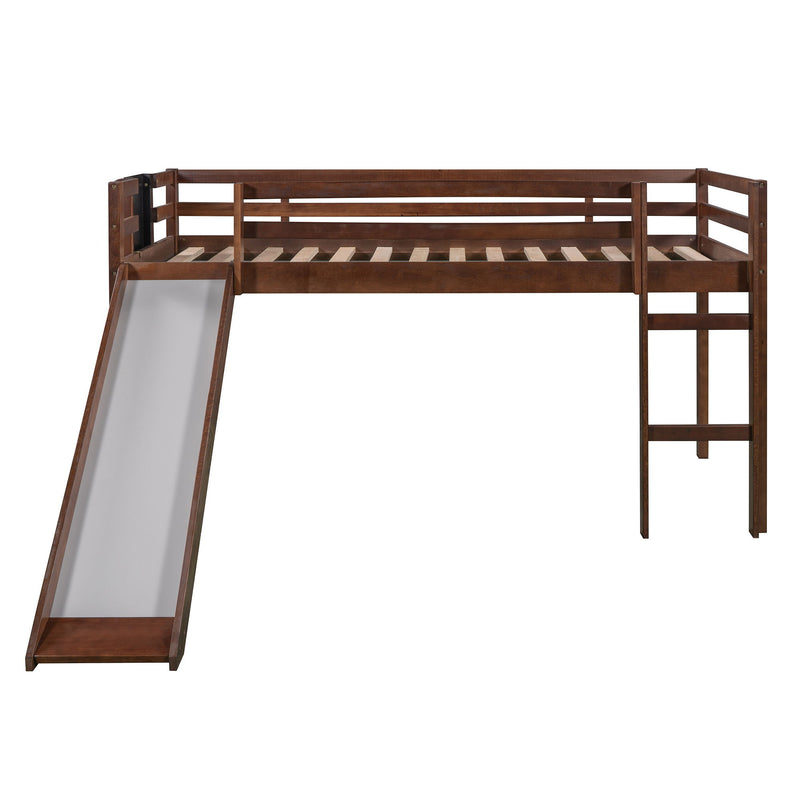 Loft Bed With Slide, Stair And Chalkboard