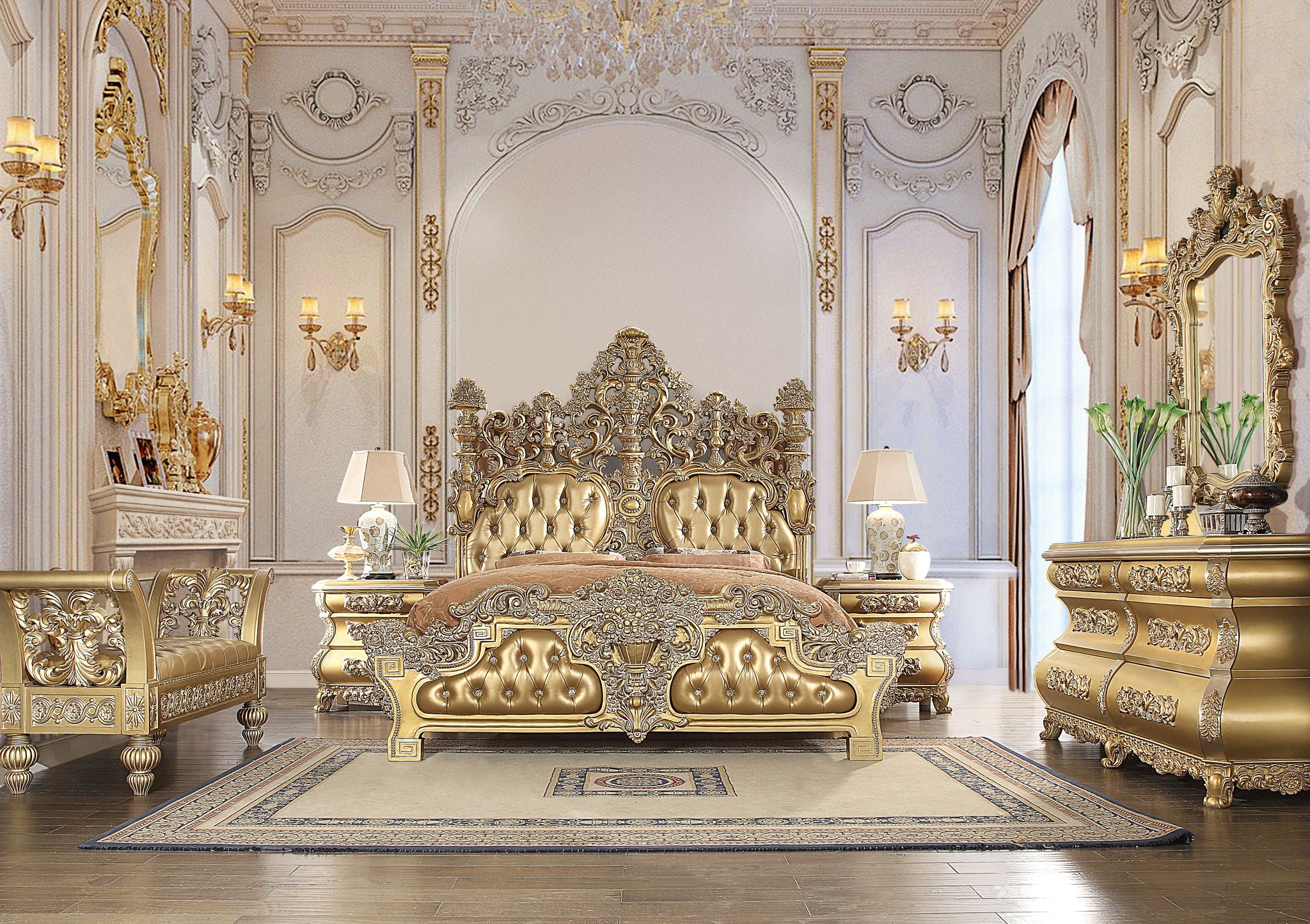 Seville - Mirror - Gold Finish - Urban Living Furniture (Los Angeles, CA)