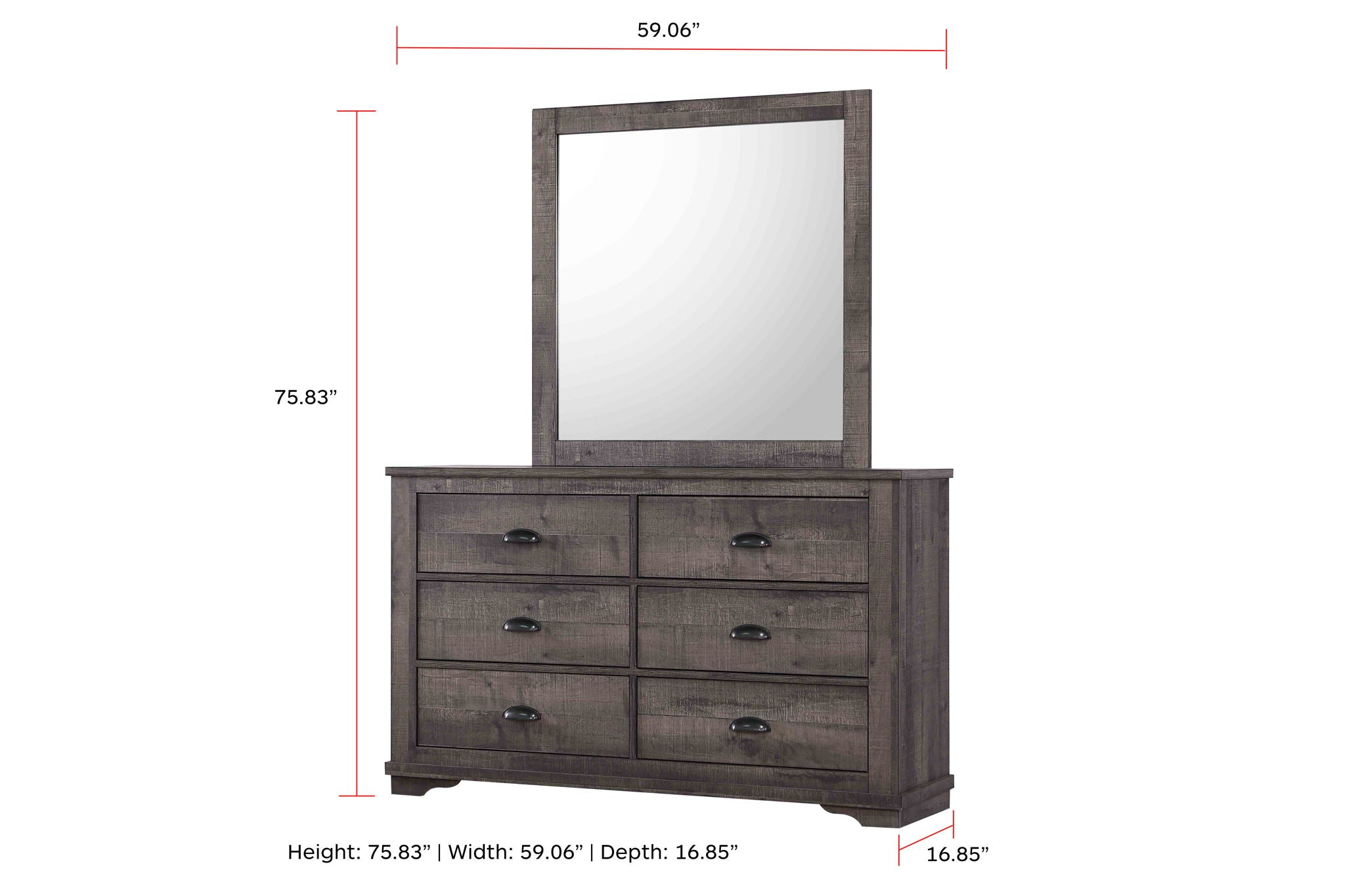 Coralee - Dresser, Mirror - Urban Living Furniture (Los Angeles, CA)