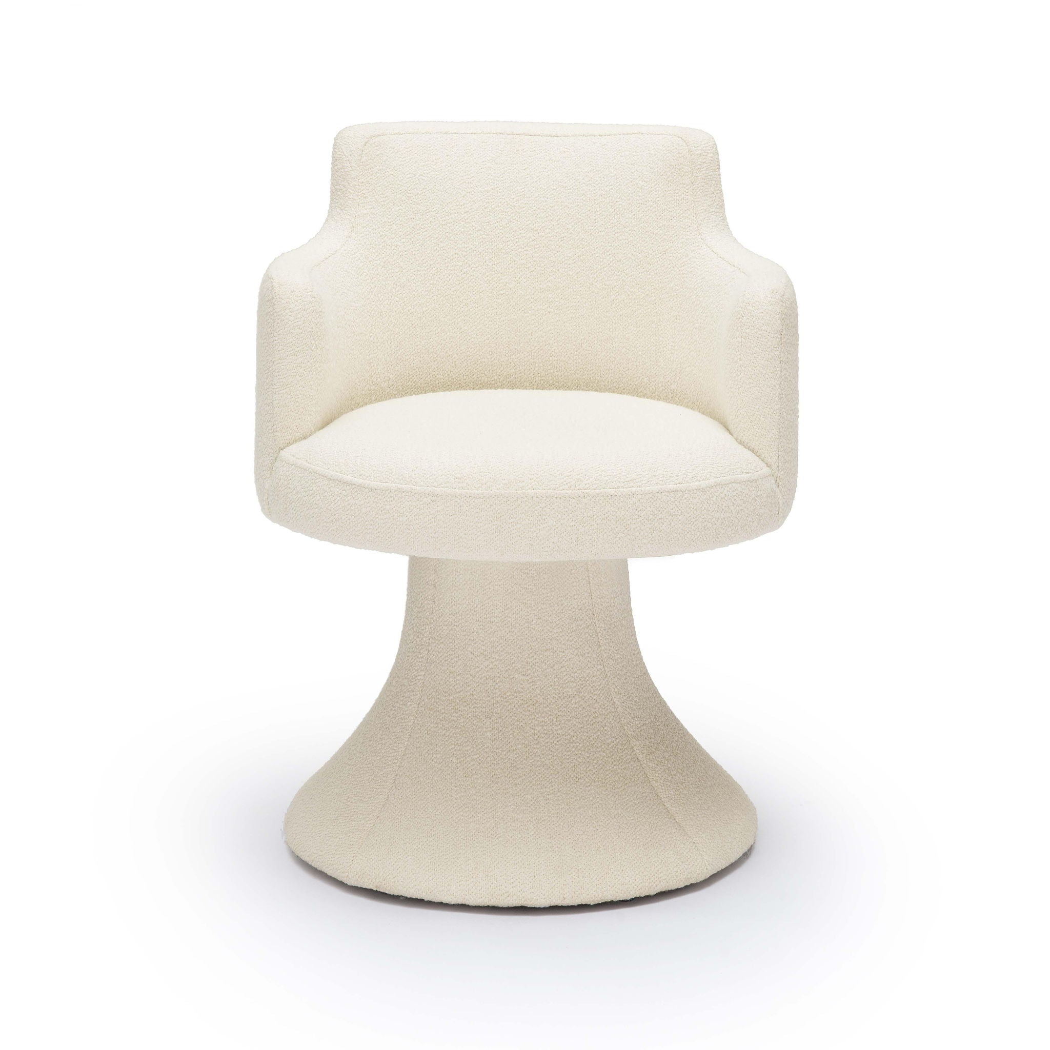 Jeffree - Performance Boucle Swivel Dining Chair - Cream - Urban Living Furniture (Los Angeles, CA)