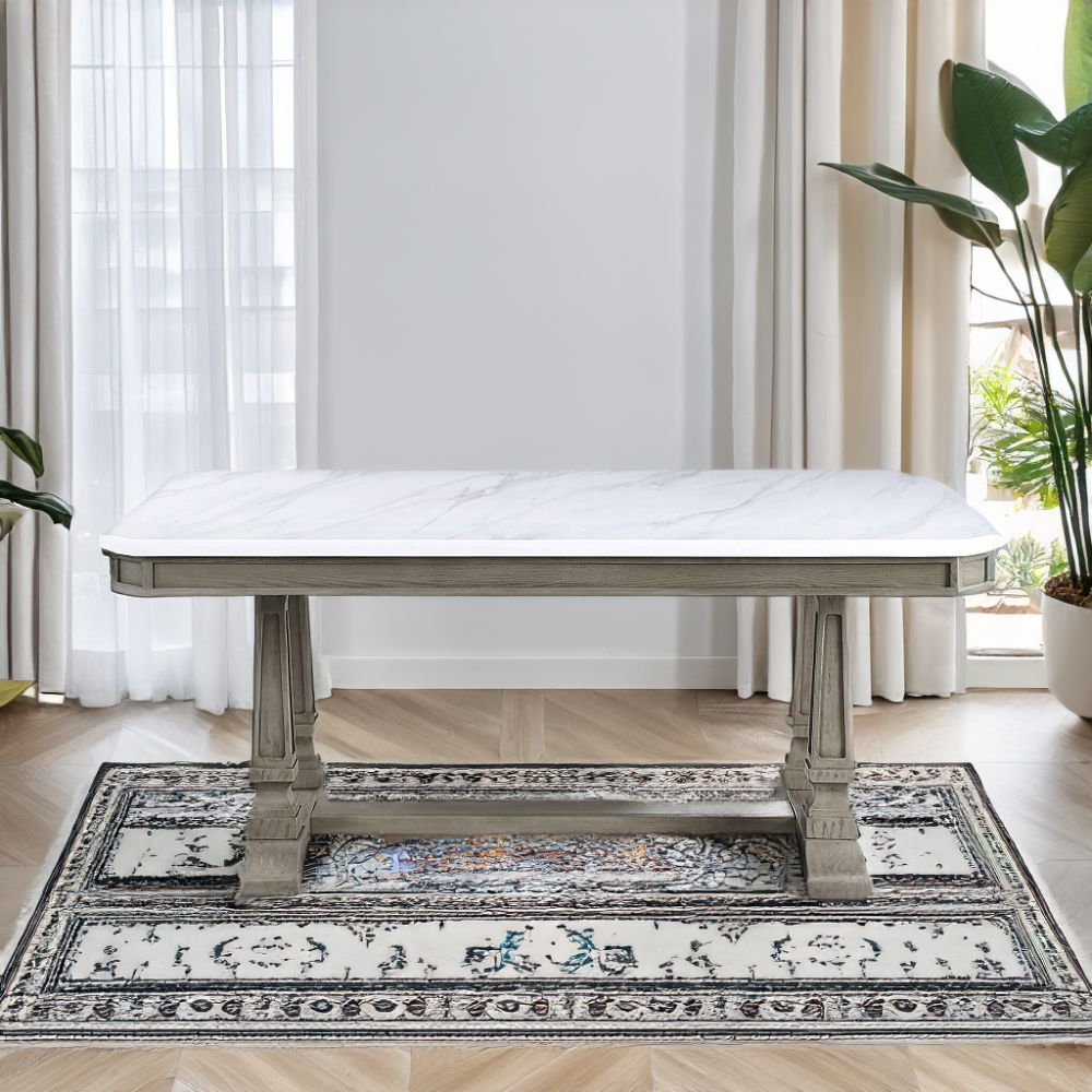 Zumala - Dining Table - Marble Top & Weathered Oak - Urban Living Furniture (Los Angeles, CA)