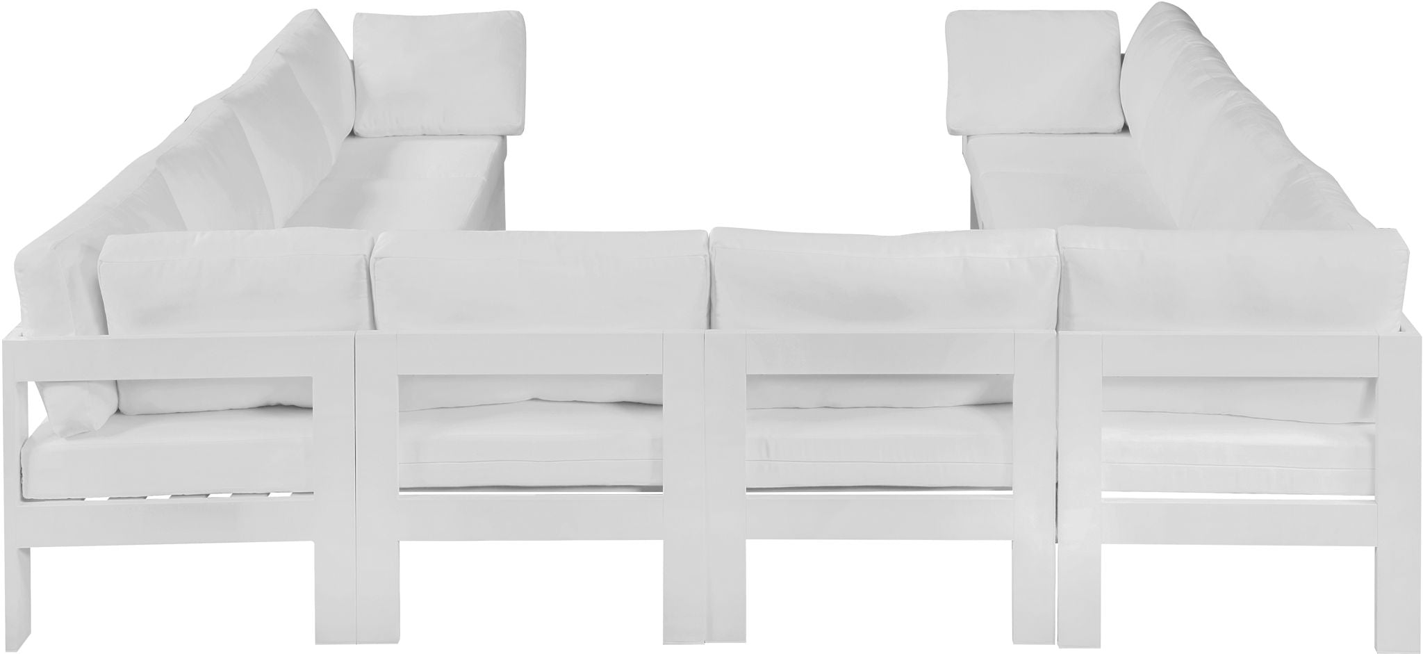 Nizuc - Outdoor Patio 10 Piece Modular Sectional With White Frame - Urban Living Furniture (Los Angeles, CA)