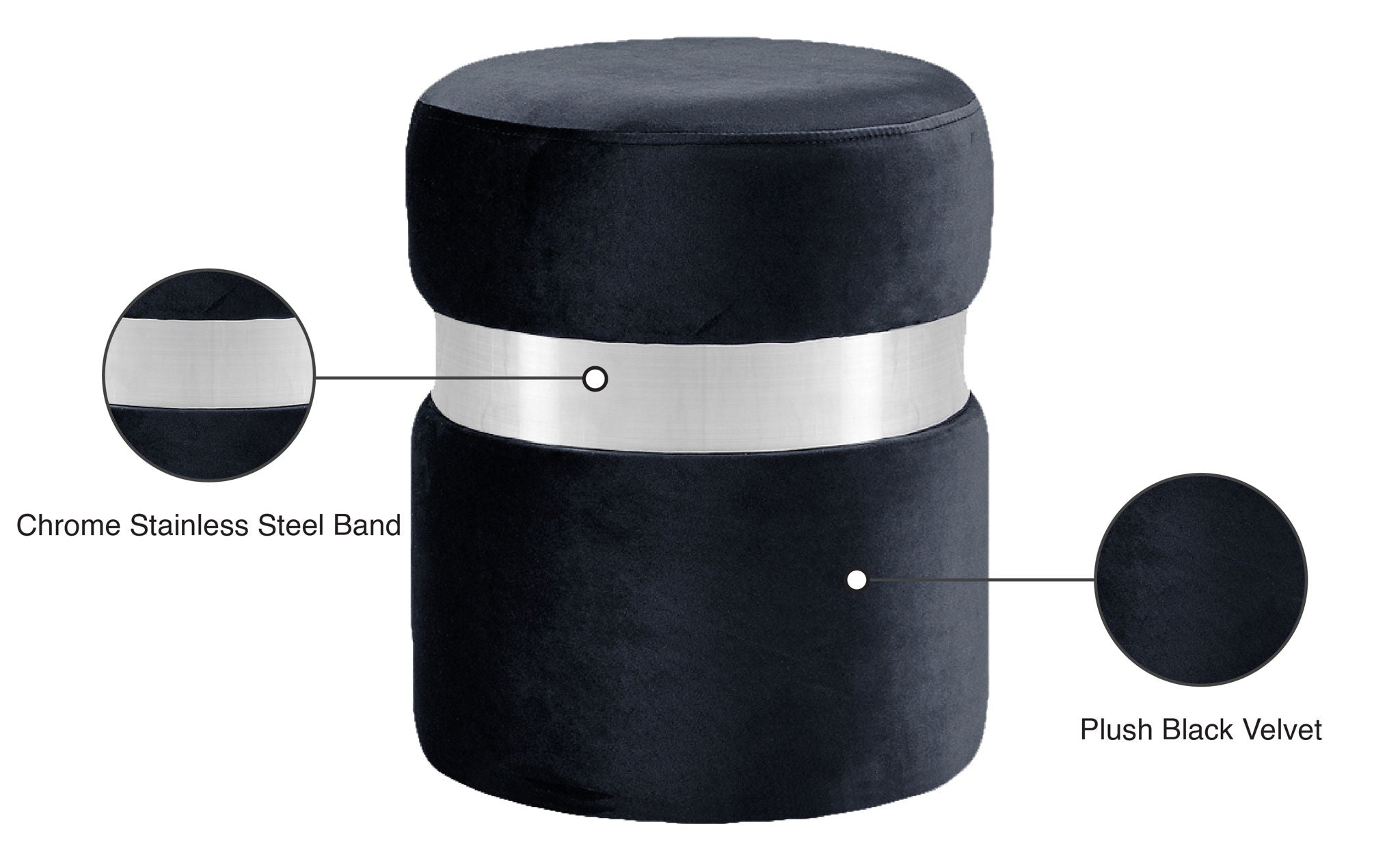 Hailey - Round Ottoman - Urban Living Furniture (Los Angeles, CA)