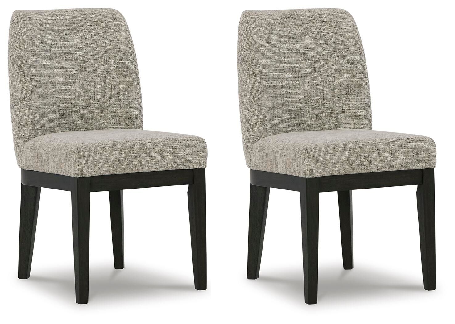 Burkhaus - Dining UPH Side Chair (Set of 2) - Beige / Dark Brown - Urban Living Furniture (Los Angeles, CA)