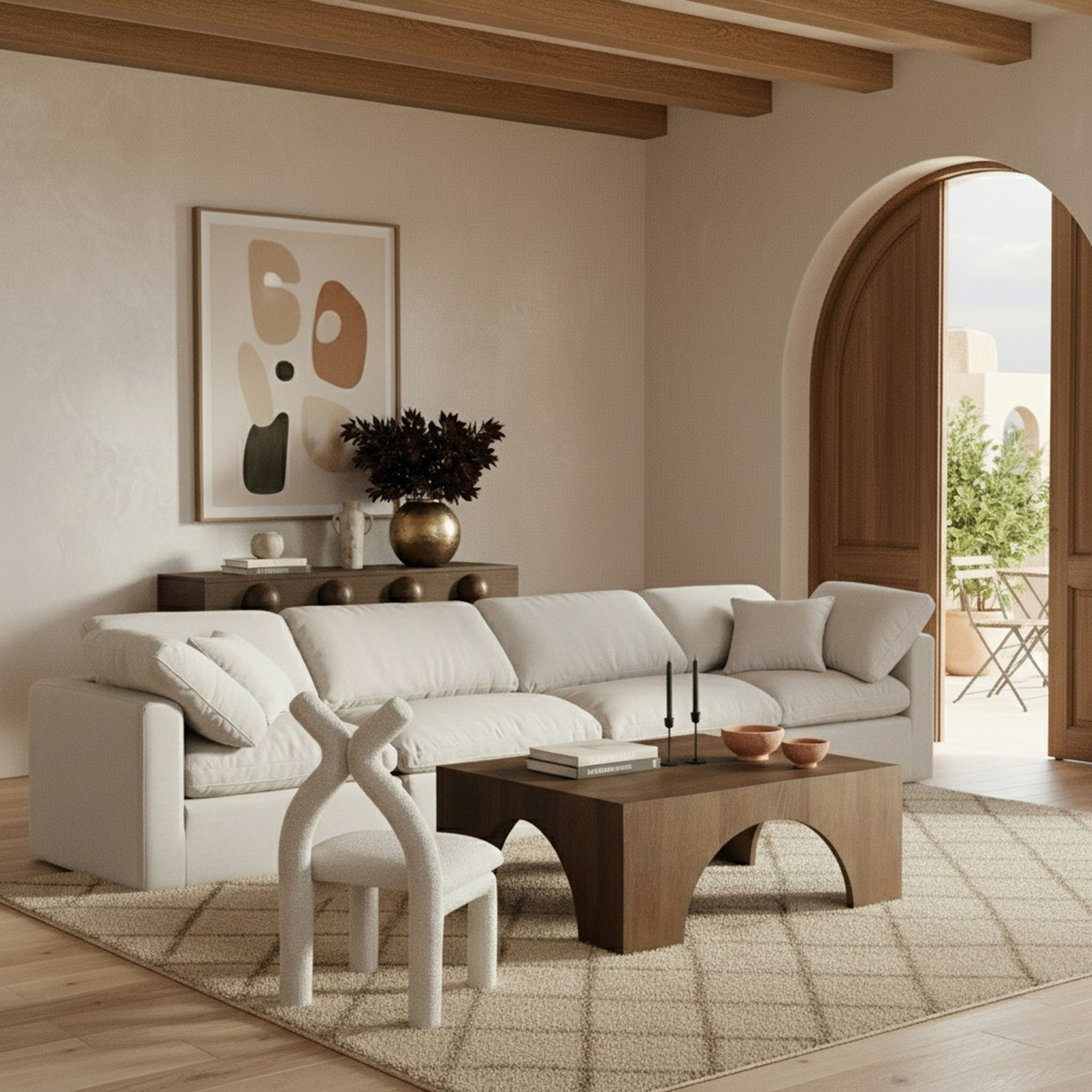 Indulge - Linen 4 Seat Modular Sofa - Urban Living Furniture (Los Angeles, CA)
