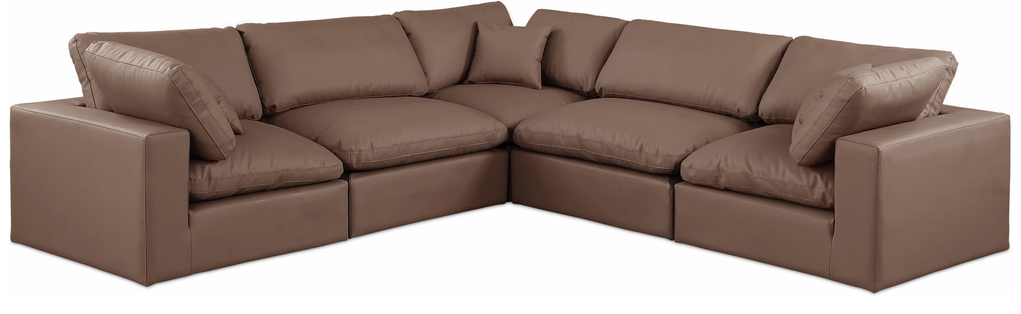 Comfy - 5 Piece Faux Leather Modular Corner Sectional - Urban Living Furniture (Los Angeles, CA)