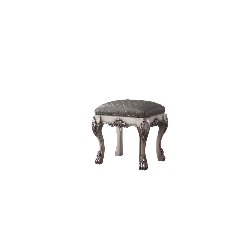 Dresden - Vanity Stool - Vintage Bone White & PU - Urban Living Furniture (Los Angeles, CA)