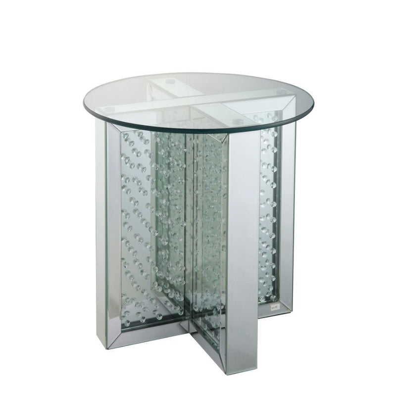 Nysa - End Table - Mirrored & Faux Crystals - 23" - Urban Living Furniture (Los Angeles, CA)