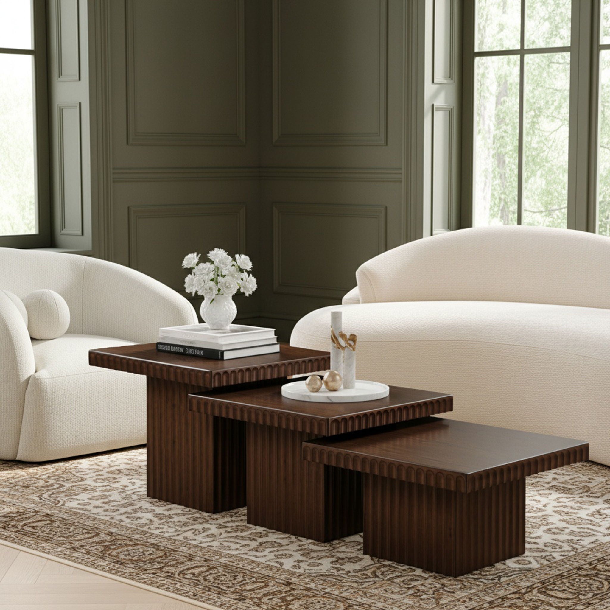 Spencer - Oak Veneer 3 Piece Coffee Tabl - Urban Living Furniture (Los Angeles, CA)