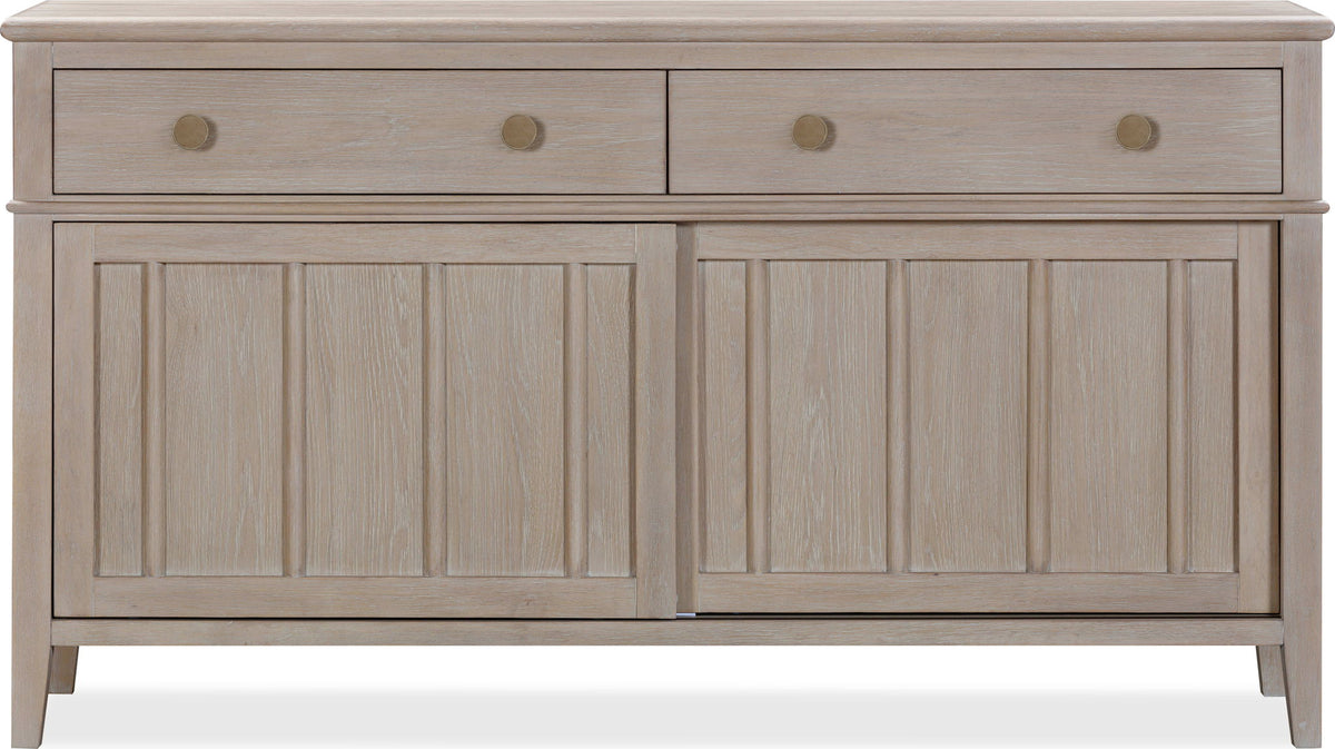 Camden - Two Drawer Two Door Oak Wood Sideboard - Chai