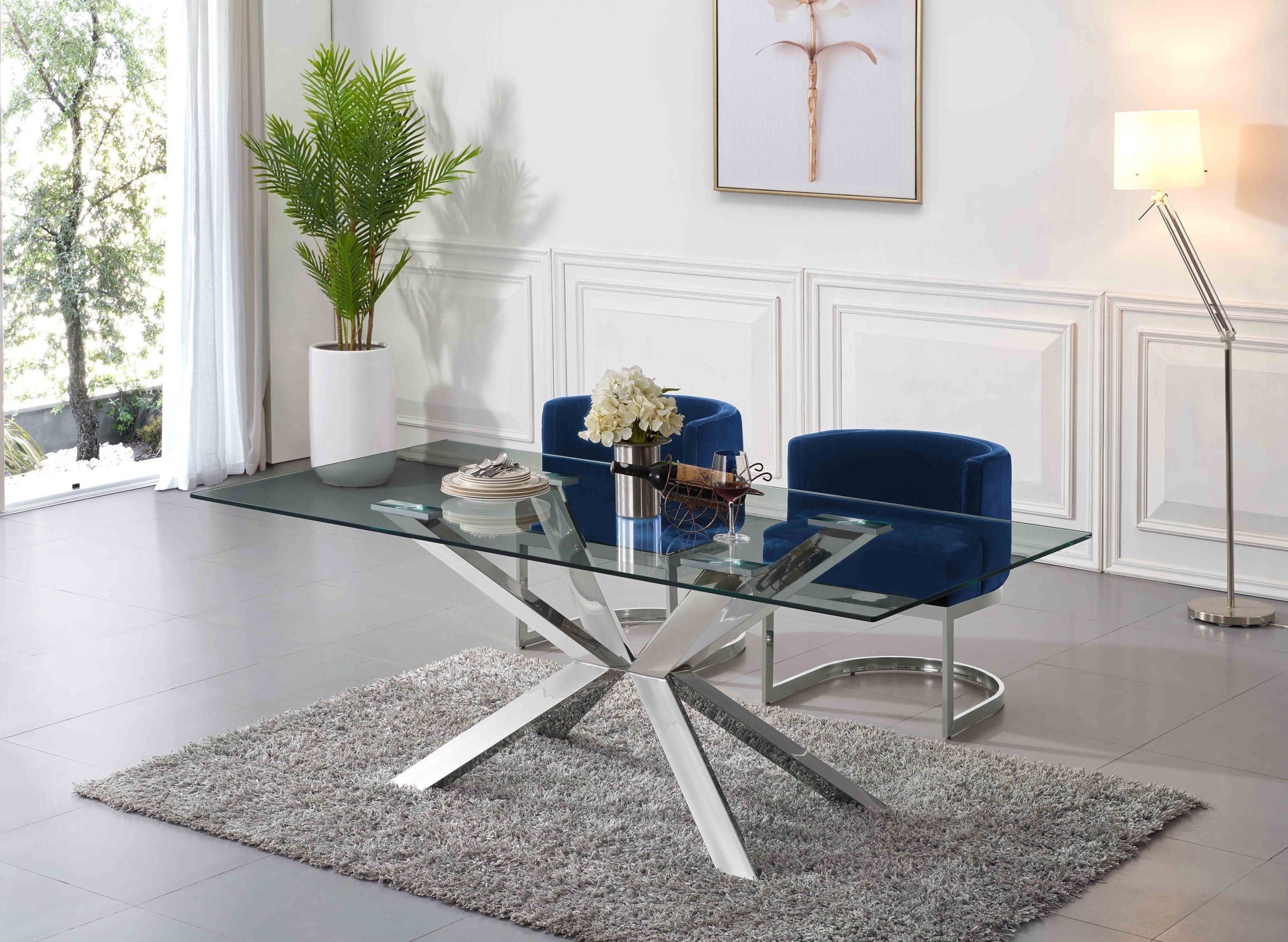 Gianna - Dining Chair with Chrome Legs - Urban Living Furniture (Los Angeles, CA)