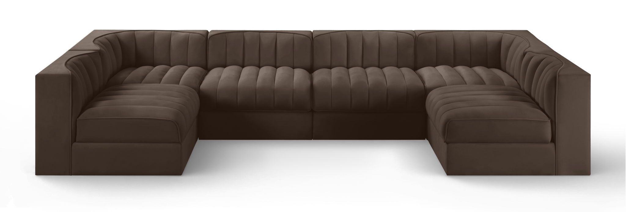 Rummi - Armless Velvet Performance Fabric Upholstered 6 Piece Modular Sectional - Urban Living Furniture (Los Angeles, CA)