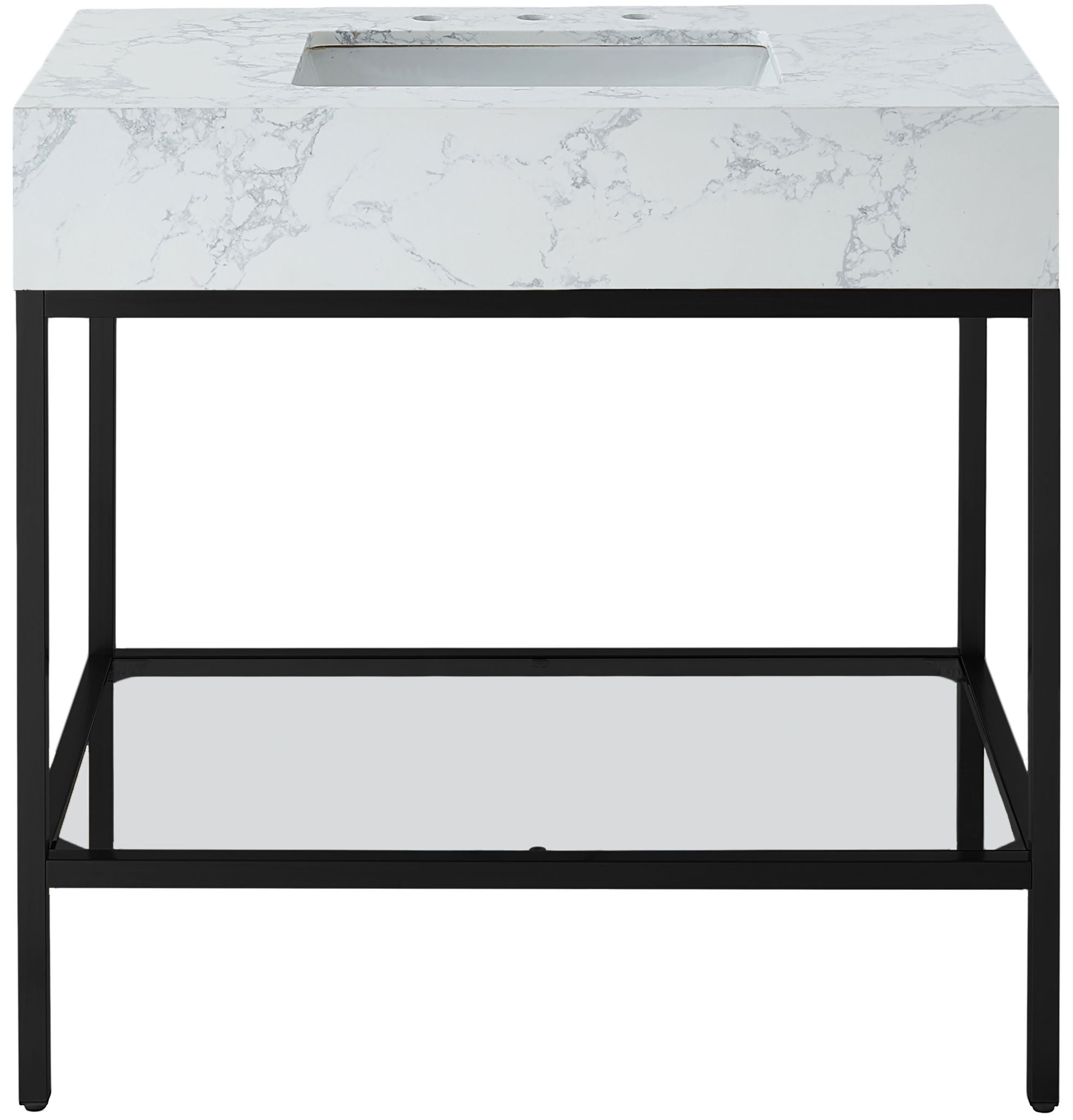 Marmo - Engineered Marble Bathroom Vanity With Black Base - Urban Living Furniture (Los Angeles, CA)