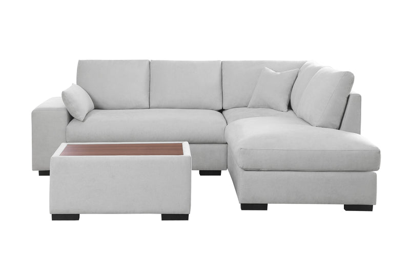 Joshua - 100" Sectional Sofa with Right Facing Chaise and Console Ottoman - Urban Living Furniture (Los Angeles, CA)