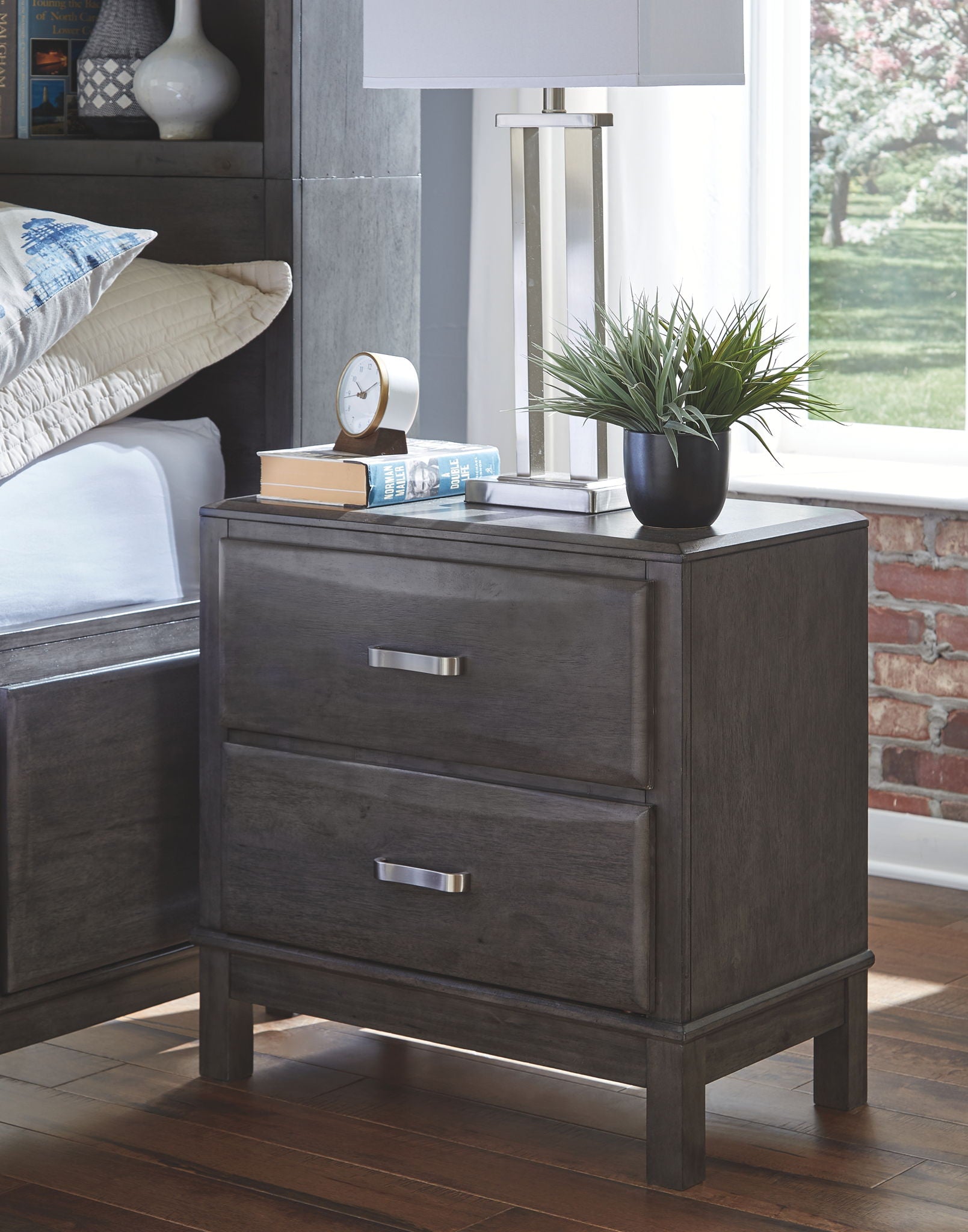 Caitbrook - Gray - Two Drawer Night Stand - Urban Living Furniture (Los Angeles, CA)