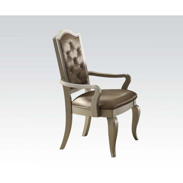Francesca - Chair (Set of 2) - Silver PU & Champagne - Urban Living Furniture (Los Angeles, CA)