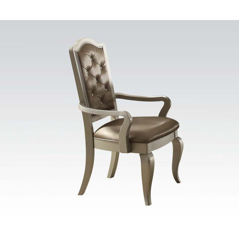 Francesca - Chair (Set of 2) - Silver PU & Champagne - Urban Living Furniture (Los Angeles, CA)