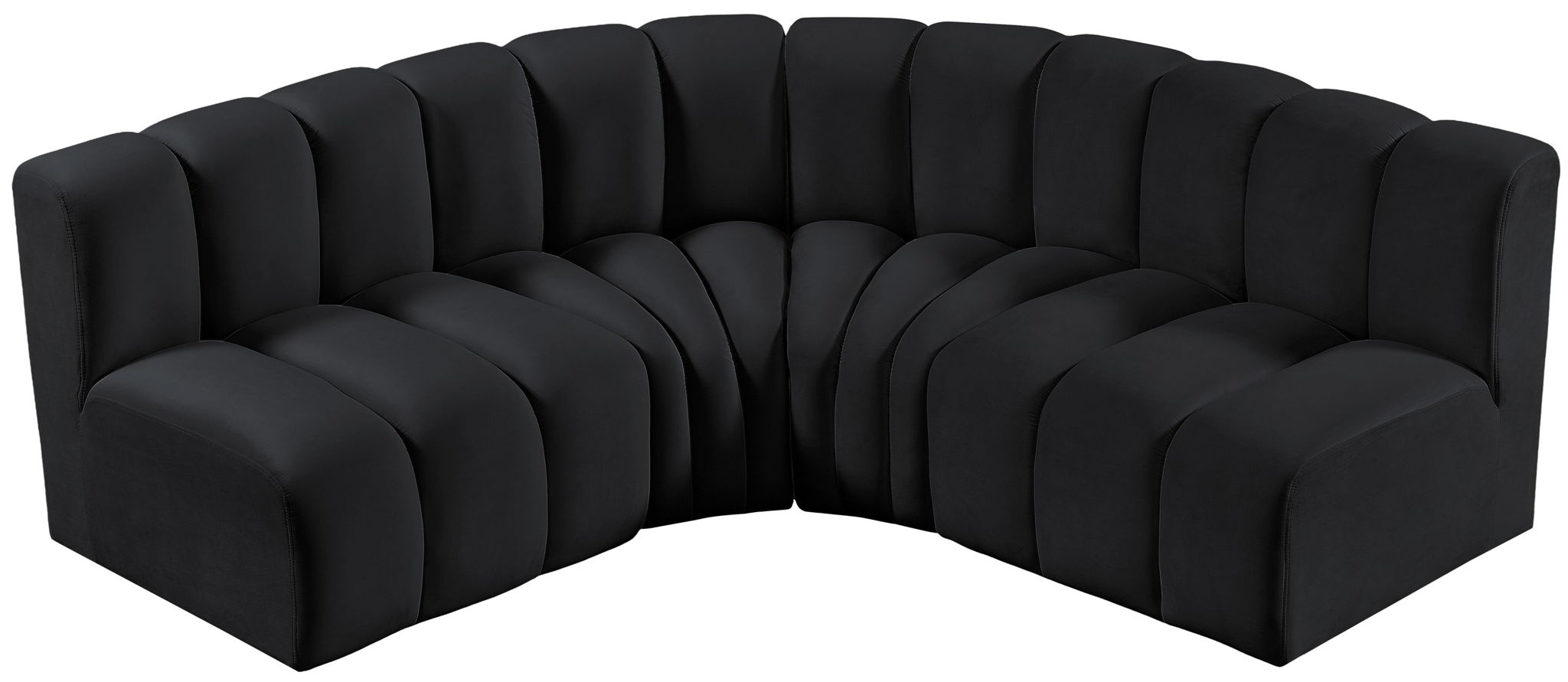 Arc - Velvet 4 Piece Corner Modular Sofa