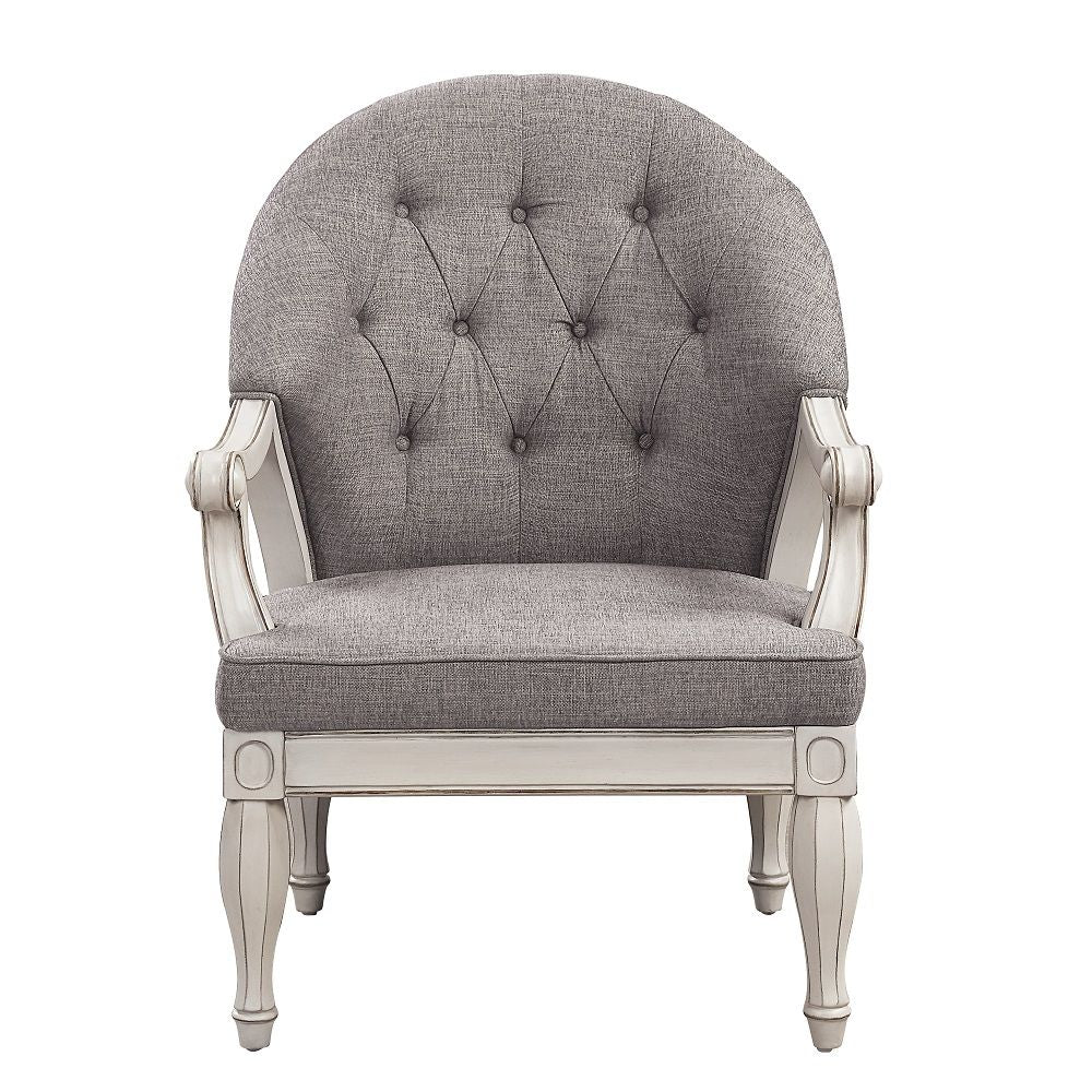 Florian - Chair - Gray & Antique White - Urban Living Furniture (Los Angeles, CA)