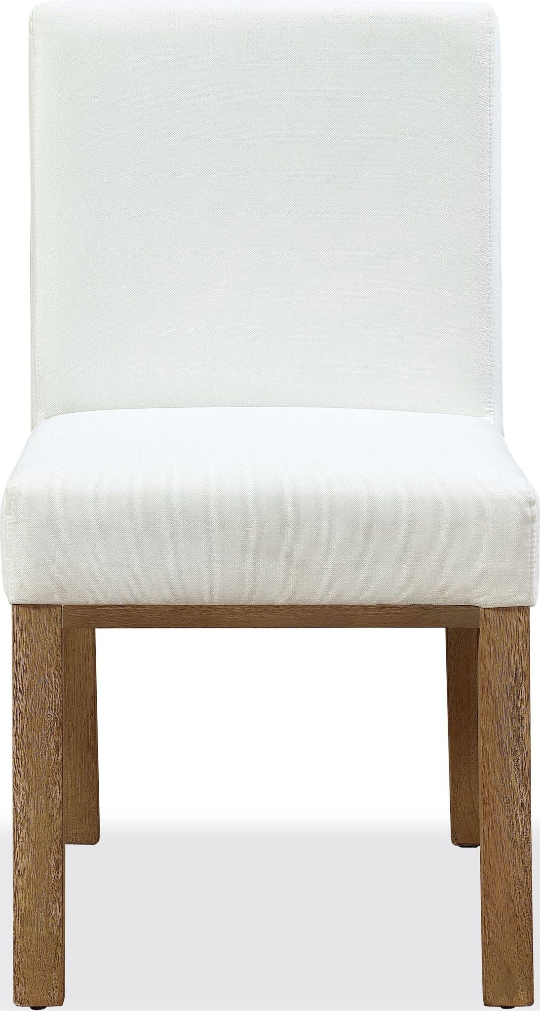 One - Modern Coastal Upholstered Dining Side Chair (Set of 2) - White Pearl And Bisque
