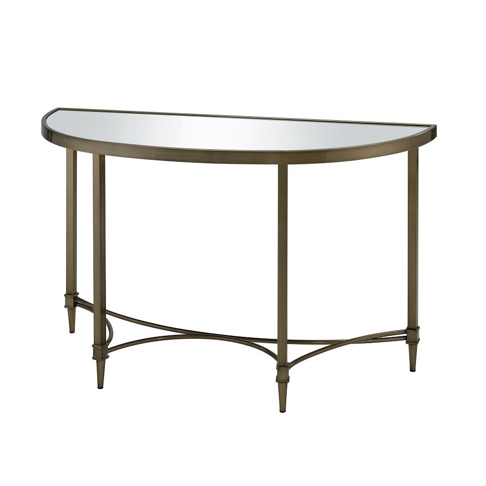 Aditya - Console Table With Mirror - Mirrored & Antique Brass - Urban Living Furniture (Los Angeles, CA)