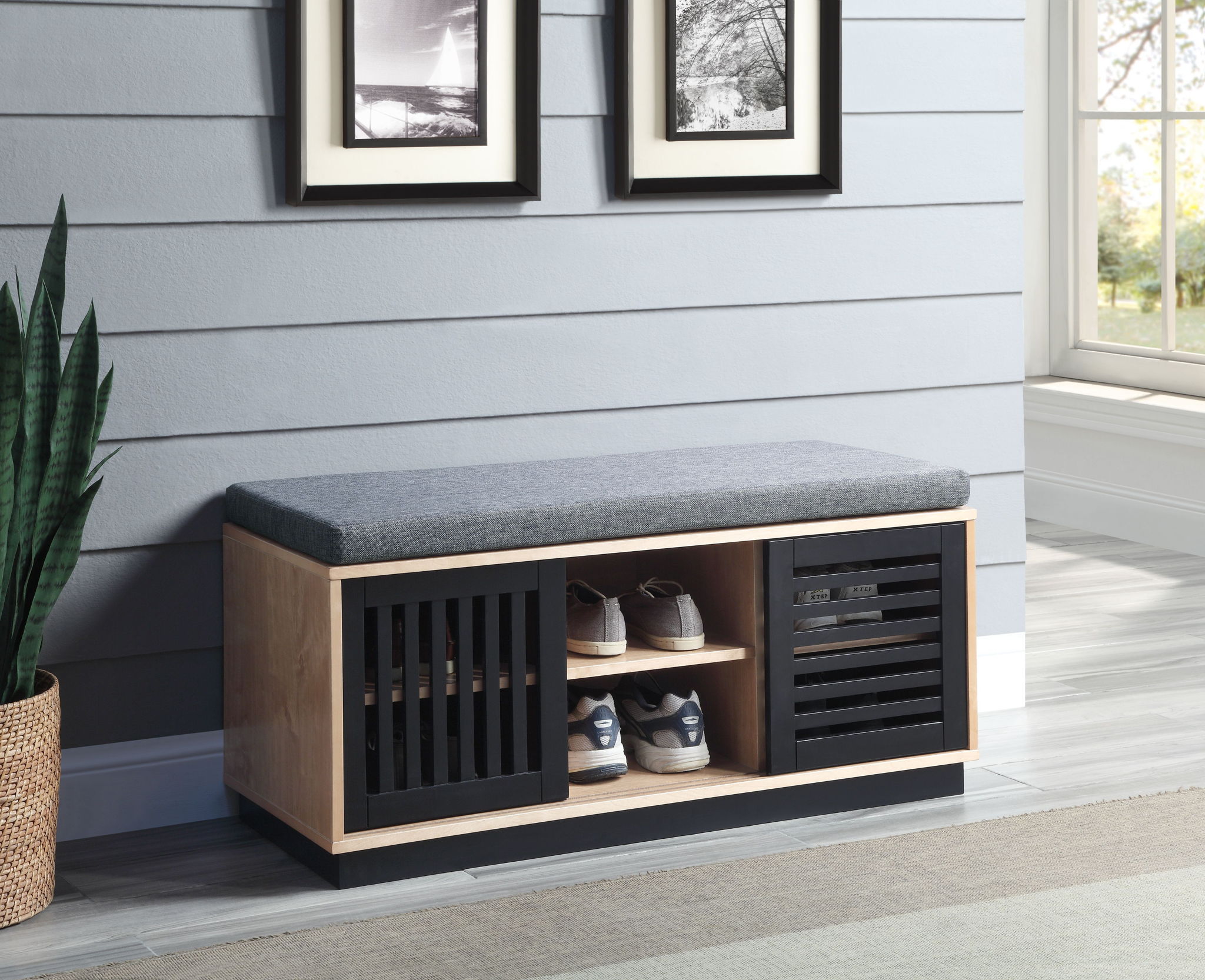 Gamaliel - Bench - Oak & Espresso Finish - Urban Living Furniture (Los Angeles, CA)