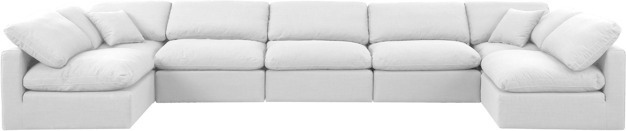 Indulge - Linen 7 Piece Modular U-Shaped Sectional - White - Urban Living Furniture (Los Angeles, CA)
