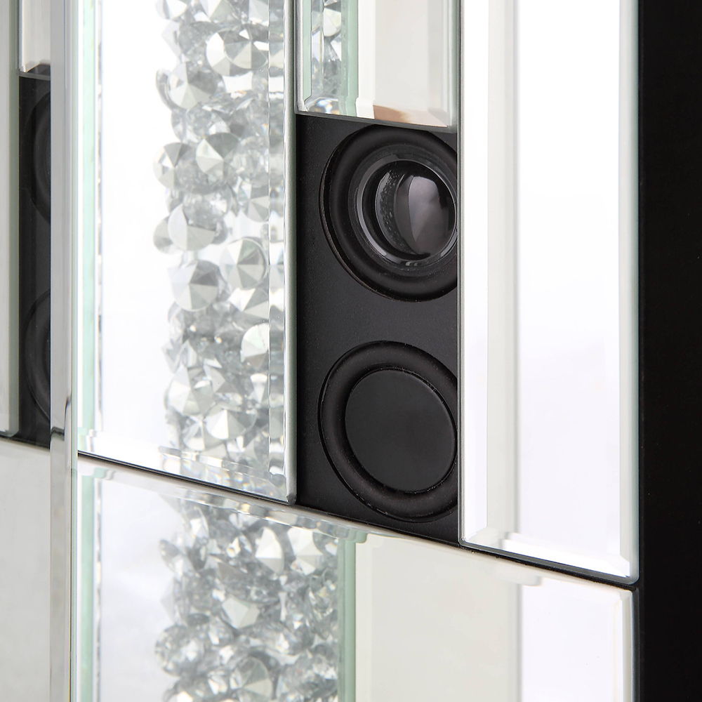 Noralie - 36"H Fireplace With Bluetooth - Mirrored & Faux Diamonds - Urban Living Furniture (Los Angeles, CA)