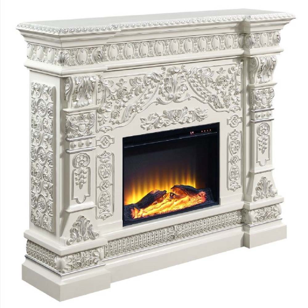 Zabrina - Fireplace - Antique White Finish - Urban Living Furniture (Los Angeles, CA)