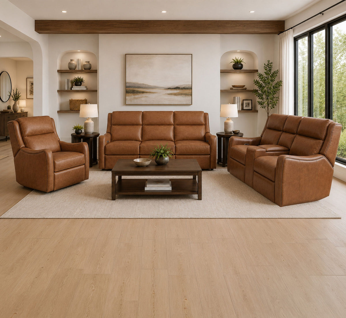 Channing - Power Zero Gravity Sofa P3 - Renaissance Cinnamon