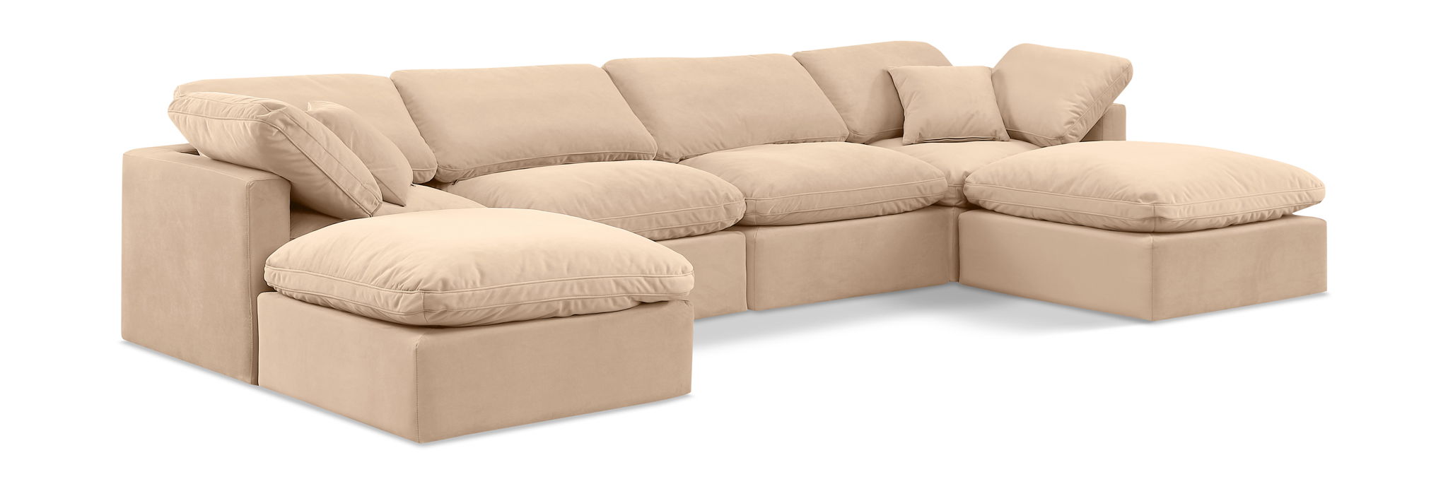 Indulge - Velvet 6 Piece Modular Double Chaise Sectional - Urban Living Furniture (Los Angeles, CA)