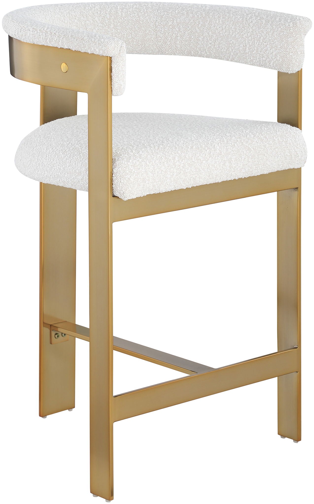 Romeo - Boucle Counter Stool With Gold Base (Set of 2) - Urban Living Furniture (Los Angeles, CA)