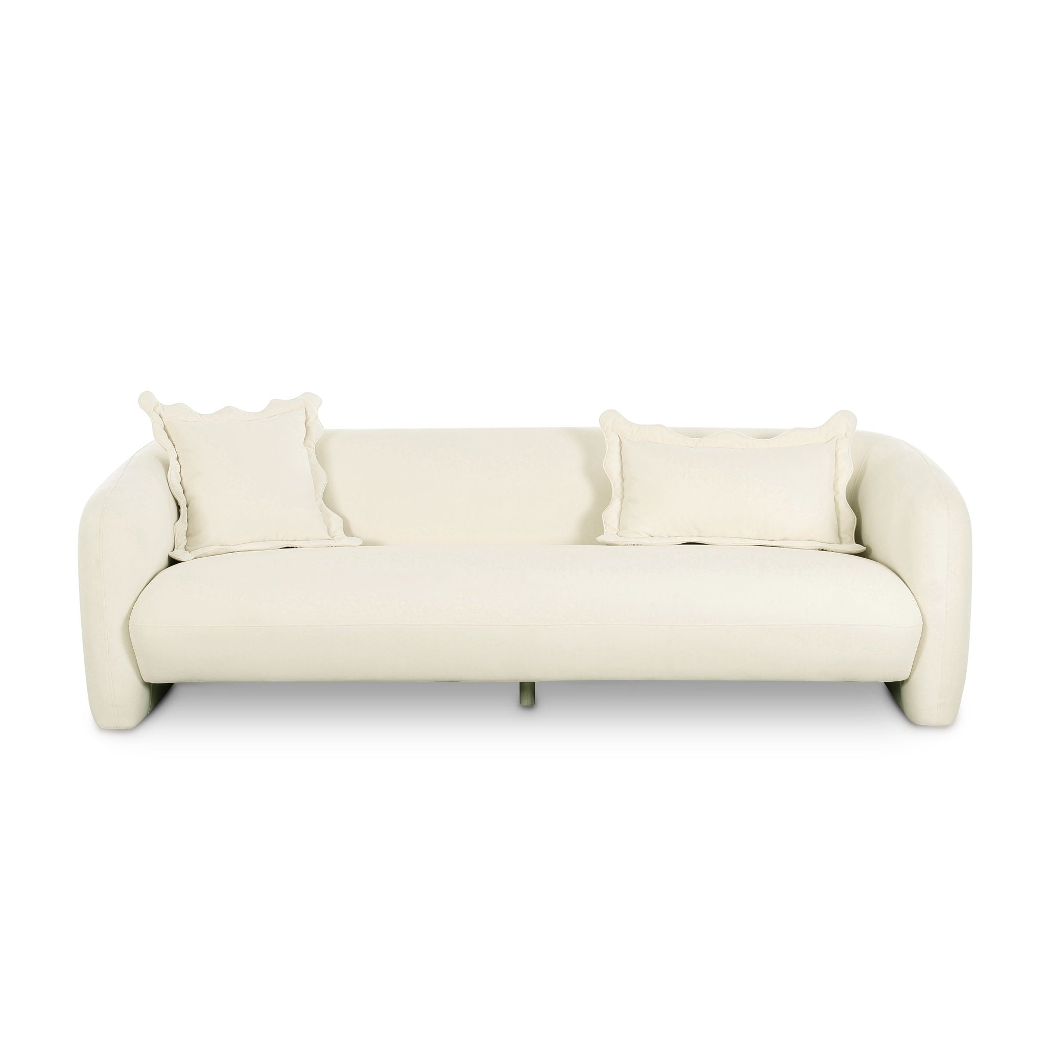 Lou - Performance Velvet Sofa - Cream - Urban Living Furniture (Los Angeles, CA)