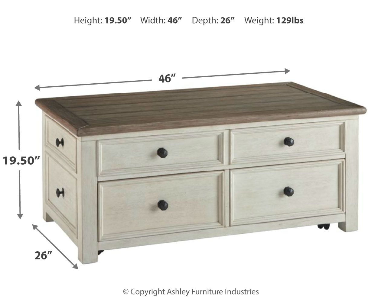 Bolanburg - White / Brown / Beige - Lift Top Cocktail Table - Urban Living Furniture (Los Angeles, CA)