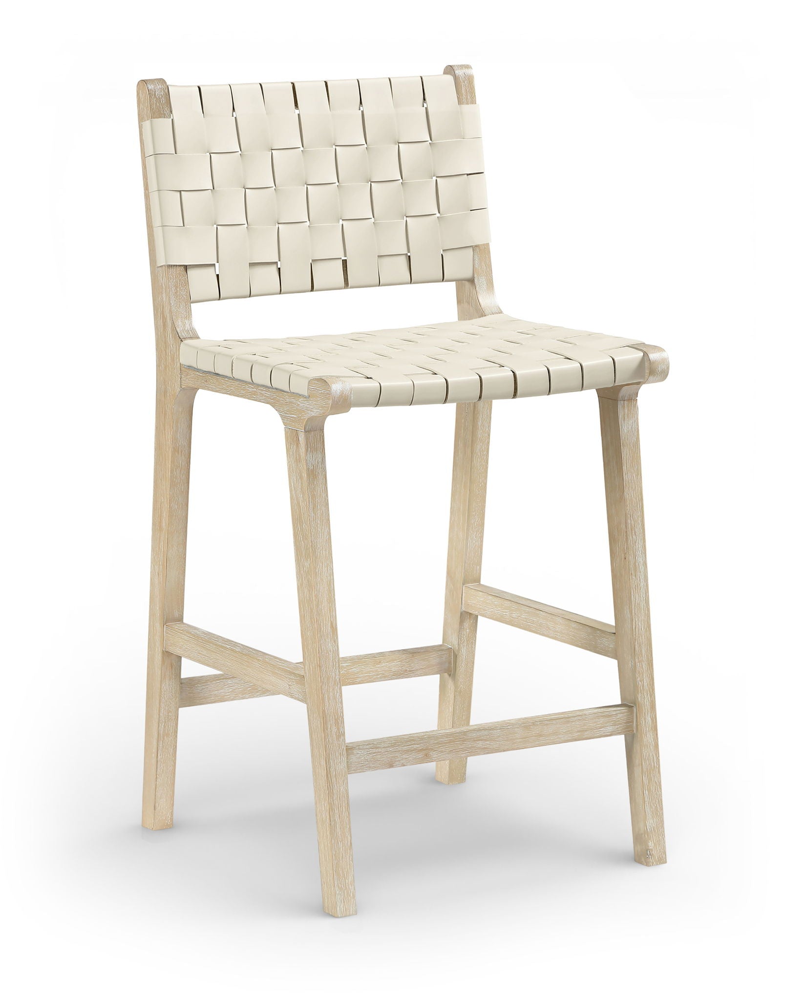 Entwine - Vegan Leather Upholstered Counter Stool - Painted Natural - Urban Living Furniture (Los Angeles, CA)