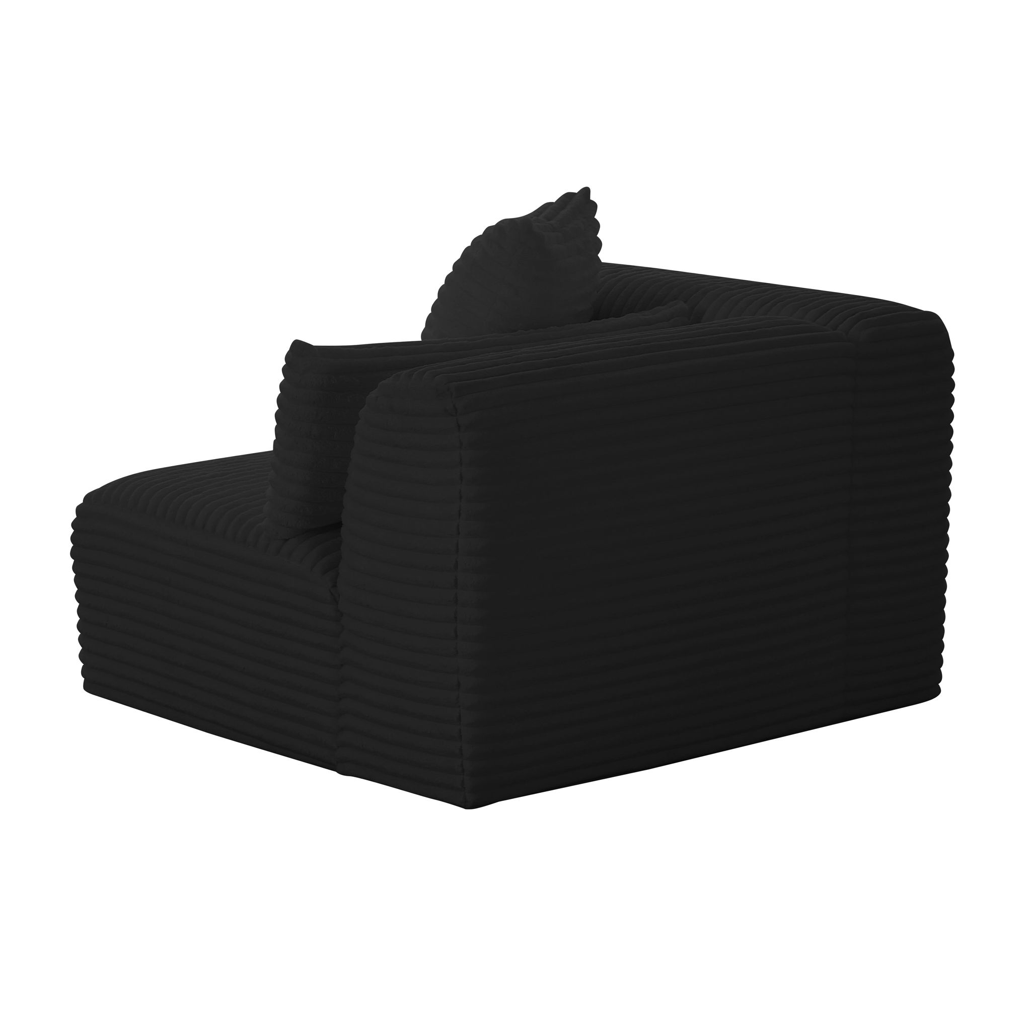 Tarra - Fluffy Oversized Corduroy Modular Corner Chair - Urban Living Furniture (Los Angeles, CA)